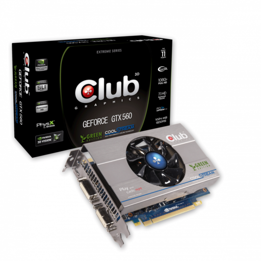 Club 3D объявила о новой GeForce GTX 560 Green Edition