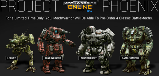 MechWarrior Online - Патч 02.07.2013. Project Phoenix  планы на будущее. И бонус по получению суточного премиум-акка.